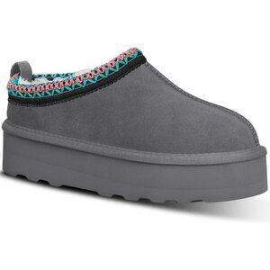 Platform Mini Ankle Boots Short Fur Fleece Lined House Women's Slippers